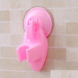 Bathroom Storage Organisation Strong Attachable Shower Head Holder Movable Bracket Powerf Suction Type Seat Chuck Fixed Drop Deliver Dh0Gj