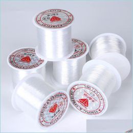 Cord Wire Wire 20-100Meter/Roll 0.2/0.25/0.3/0.35/0.4/0.45/0.5/0.6Mm Transparent/Clear Fish Line String Cord Rope Diy Jewellery Access Dh6Zb