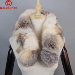 Scarves 2022 New Style Winter Lady 100% Natural Real Fox Fur scarves Women Warm Fluffy Luxury Genuine Mufflers With Ball Y2209