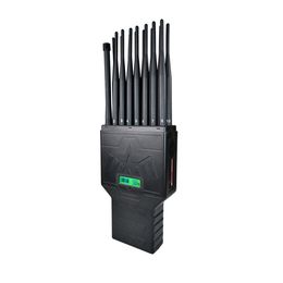 Desktop 16 Bands signal shie ld Full Mobile Phone blocking 4 3G 2G 5g WiFi2.4G 5G GPS VHF UHF LOJACK jam mer