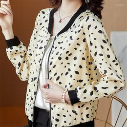 Women's Jackets Women's M-4XL Fashion Women Leopard Short Jacket Loose Casual Coat Spring Autumn Streetwear Top Clothing Outdoor