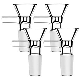 -Klare Shisha -Glas -Gleitschalen mit Griff für Wasserrohre Bongs Raucherschale Gelenk Größe 14mm männlicher Silikonöl -Rig -Nektarsammler Dabber -Werkzeug