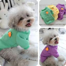 Dog Apparel Autumn And Winter Pet Hoodie With Soft Fleece Warm Fashion Carrot Design For Small Dogs Puppy Costume Teddy Pomeranian