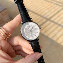 Wristwatches PABLO RAEZ 2022 Style Casual Women Dress Watch Luxury Ladies Leather Wristwatch For Girls Fashion Full Diamond