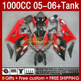 gsxr fairings UK - OEM Fairings & Tank For SUZUKI GSX-R1000 GSXR1000 GSXR 1000 CC K5 05 06 Bodys 157No.38 1000CC GSXR-1000 2005 2006 GSX R1000 2005-2006 Injection Mold Fairing red glossy