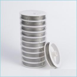 Cord Wire 1Roll/Lot 0.3-0.8Mm Stainless Steel Tiger Tail Beading Wire For Jewellery Making Finding Accessories 1942 Q2 Drop Delivery 2 Dh4Bj