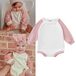 Rompers Baby Boy And Girl Romper Long Sleeves Cotton Patchwork Jumpsuit Spring Autumn Clothes Baby Clothes J220922