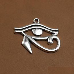 Charms 27X3M 100Pcs Alloy Rah Egypt Eye Of Horus Egyptian Antique Sier Bronze Charms Pendant For Necklace Jewelry Making Findings Dro Dh4Yt