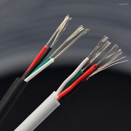Lighting Accessories 1m PVC 4 Cores Shielded Signal Wire Headphone Cable Cord Black White Dia 3mm DIY USB
