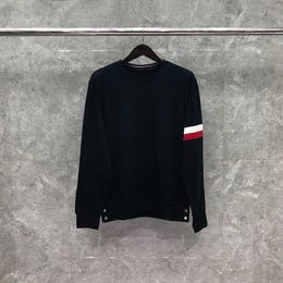 Tb Tnom Sweatshirt Autumn Winter Hoodies Clothing Fashion Brand Cotton Red and White Stripe Sweatshirts Pullovers Coats