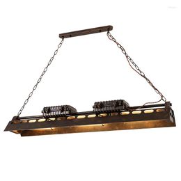 Pendant Lamps Creative Personality Loft Retro Industrial Style Billiards Room Internet Cafe Office Bar Long Decorative Chandelier