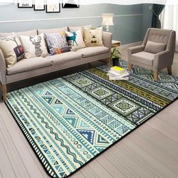 Carpets 2022EHOMEBUY Bohemian Style Square Carpet Anti Slip Printed Geometric Pattern For Living Room/Bedroom Floor Protection Home Rug