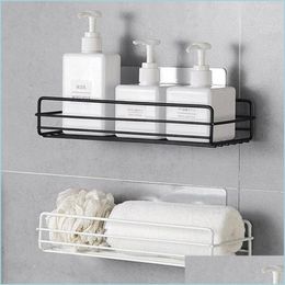 Bathroom Storage Organisation Rack Toilet Shampoo Shower Gel Wall Mounted Organiser Kitchen Accessories Punching Hanging Drop Delive Dhzmh