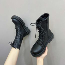 Boots Women Shoes Women 2022 Winter com mulher de luto de 5 cm de calcanhar de capotagem de ponta pontiaguda plus size 41 42 43 Y2209