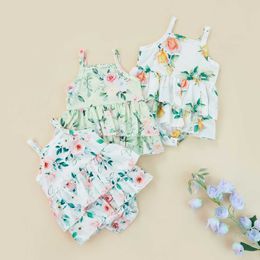 Rompers Baby Clothes Newborn Clothes Toddler Girls Baby Summer Romper Sleeveless Floral Print Jumpsuit Ruffle Playsuit Outfit J220922