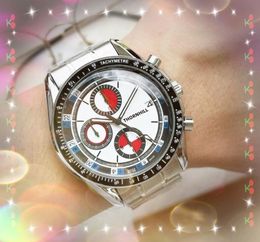 Top Model Men Sports Racing Watch 41mm Full Function Stopwatch Fashion Casual clock Man Luxury quartz Hour hand automatic movement Wristwatch Orologio di lusso