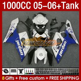 OEM Fairings & Tank For SUZUKI GSX-R1000 GSXR1000 GSXR 1000 CC K5 05 06 Bodys 157No.37 1000CC GSXR-1000 2005 2006 GSX R1000 2005-2006 Injection Mould Fairing white glossy