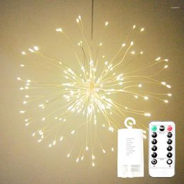 Strings 120 LEDs Fireworks Explosion Style String Light For Decoration 20cm Battery Powered Lighting Decorating Home Party