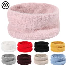 Scarves Hot Women Men Fashion Female Winter Warm Scarf Solid Chunky Cable Knit Wool Snood Infinity Neck Warmer Cowl Collar Circle Y2209