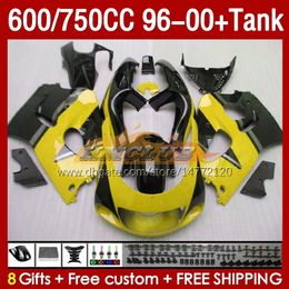 Fairings & Tank For SUZUKI SRAD GSXR600 GSXR 600 750 CC 1996 1997 1998 1999 2000 Body 156No.99 GSXR750 600CC GSX-R750 750CC 96-00 GSXR-600 96 97 98 99 00 Fairing yellow stock