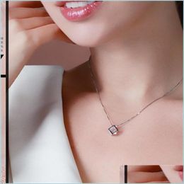 Charms Square Pendants For Necklace Charms Jewelry Making Fashion Female Love Window Magic Cube Necklaces Ornaments Gift 1 7Tm K2B Dr Dhjrd