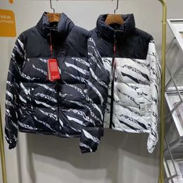 zebra print hoodies Australia - Designer Fashion Zebra Print Limited Cotton Jacket For Autumn And Winter Storage Hooded Down Cotton Jacket Fashionable Splicing For Lovers