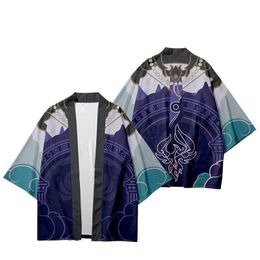 Game Genshin Impact Kaedehara Kazuha Kimono 3D Print Kazuha Cosplay Haori Cloak Party Tops Streetwear Shirt