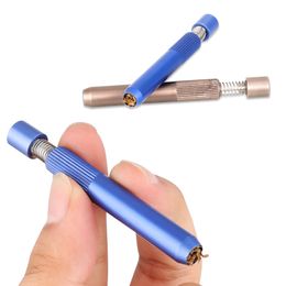 2022 New spring aluminum alloy mini pipe portable cleaning metal small pipe snuff Logo OEM pipe