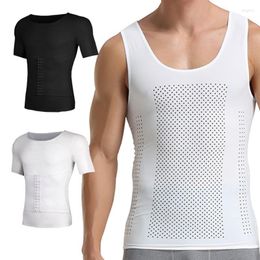 Men's Body Shapers Men's 2022 Shirt Shapewear Slimming Belt Corset Vest Shaper Compression Abdomen Tummy Belly Control Slim Abdominal