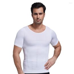 Men's Body Shapers Men's 2022 Men Tight Skinny Sleeveless Shirt Fitness Beauty Abdomen Tank Tops Shape Vests Slimming Boobs Gym Vest