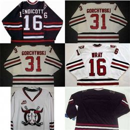 Gla Mit Deer Rebels 16 Brennen Wray 16 Endicott 31 Gorchynski Mens Womens Youth 100% Embroidery cusotm any name any number Hockey Jerseys