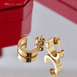 Classic Women Stud Love Earrings Designer Earrings Screw Gold Luxury Jewellery Woman With Box ccs cx