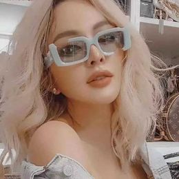 Sunglasses Women Sunglasses 2021 Trending Vintage Rectangle Notch Glasses Black Pink Lenses Fashion Luxury Designer Men Driving Eyeglasses T220924