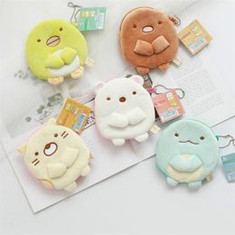 Plush Dolls 1pc lovely Sumikko Gurashi Plush Purse Toy Cartoon Stuffed Dolls for Kids girl Gift Coin Storage Purse Plush Wallet Hang Pendant 220923