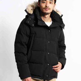 Men's Down Parkas 22 Men Winter Down Coats Parkas Jassen Chaquetas Outerwear Wolf Fur Hoodeds Manteaus Wyndhams Jacket Coat Hiver Doudounes