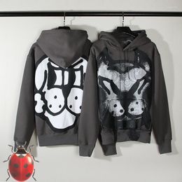 Men's Hoodies Men's & Sweatshirts Hip Hop 2022 Double Side Dog Head Graffiti Fleece Hoodie Winter Fashion PulloverMen's