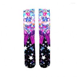 Men's Socks Fashion 3D Print Christmas Glitter Gift Long Style Knee High