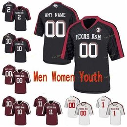 Sj Custom Texas A&M Aggies College Football Jerseys 1 Kyler Murray 1 Quartney Davis 10 Jake Hubenak 11 Sj sh Reynolds Men Women Youth Stitched