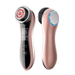 EMS Facial Vibration Massager Red Blue Light Face Lifting Firming Wrinkle Removal Beauty Instrument RF Skin Care Device