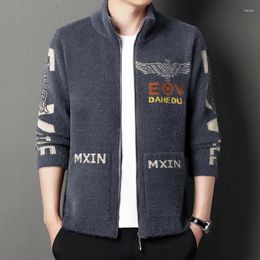 mens high end clothing Canada - Men's Sweaters 2022 Autumn Winter Men Mink Knit Cardigan High End Luxury Long Sleeved Sweater Coat Fashion Casual Korean Men's Clothes