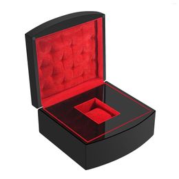 Watch Boxes Box Holder Organizer Premium Glossy Wooden Jewelry Bracelet Storage Gift Case Single Grid