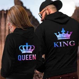 Men's Hoodies Harajuku Women's Men's Couple Oversized Pullovers Hoodie Festival Clothing Sportswear Couples Print CROWN