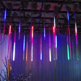 Strings 30CM Meteor Shower Rain LED Tubes Light AC100-240V EU/US Plug Christmas Tree Fairy String Garden Luces Decora Xmas