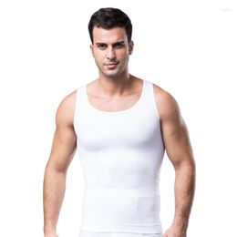 Men's Body Shapers Men's MS063 Slimming Shapewear Corset Vest Shirt Compression Abdomen Tummy Belly Control Slim Waist Cincher