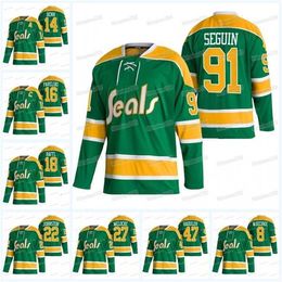 Gla MitNess California Golden Seals 2022 Heritage Classics Jersey Joe Pavelski Tyler Seguin Jamie Benn Jason Robertson Michael Raffl Joey Johnston Roope