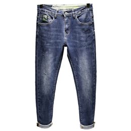 Men's Jeans Dark Blue Men Slim Skinny Fit Spring And Autumn Arrivals Fashion Desinger Denim Pants Clothing Man Trousers 220923