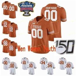 Sj NCAA College Jerseys Texas Longhorns 34 Ricky Williams 40 Ayodele Adeoye 46 Sj seph Ossai 46 Malik Jefferson Custom Football Stitched