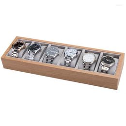 Watch Boxes 6/12 Grids Pear Texture Wood Box Arrival Case Holder Organiser For Men Quartz Store Display