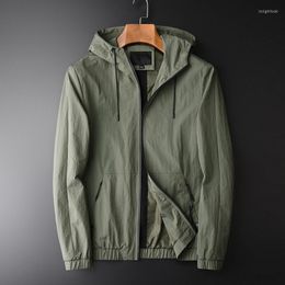 Men's Jackets Male Jacket Autumn Waist Contraction Design Hoodies Mens And Coats Hight Quality Green Slim Fit Man