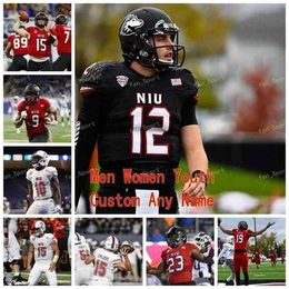 Sj NCAA College Jerseys Northern Illinois Huskies 88 Daniel Crawford 89 Mitchell Brinkman 93 Erik Abrell 4 Dustin Fletcher Custom Football